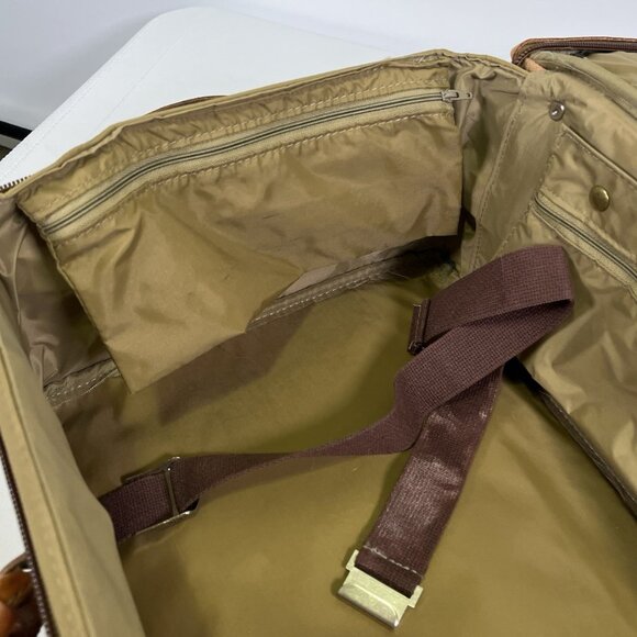 Vintage Hartmann Belting Leather 21" Structured Luggage Carry On Suitcase Brown - Picture 8 of 16